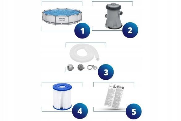 Каркасный бассейн Bestway Steel Pro Max&trade; 366&times;76 см с фильтр-насосом