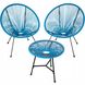 Комплект из 2 стульев со столом Gabriella синий - 1