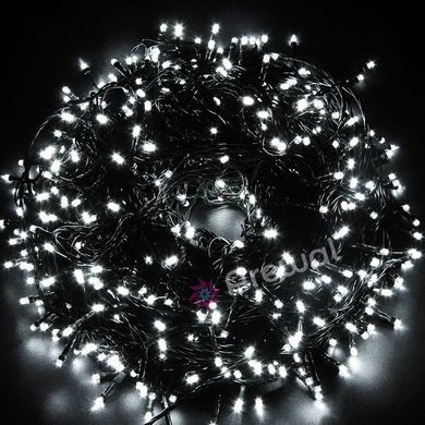 Новорічна гірлянда 500 LED, Довжина 35m, Біле холодне світло