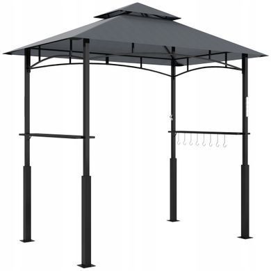 Павильон для гриля Outsunny с LED-подсветкой, водостойкий, огнестойкий, 243&times;148&times;248 см.