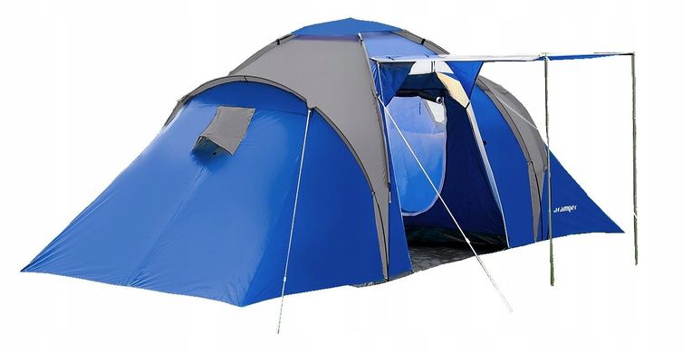 Палатка туристическая Presto Sonata 4, 3500 мм, проклеенные швы серая