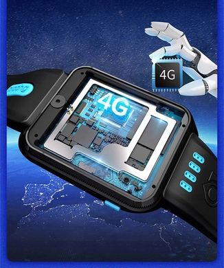 Smartwatch для детей W5 4G GPS водонепроницаемый WiFi, Черный