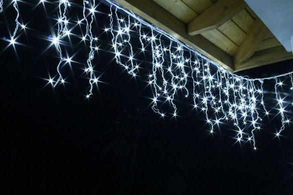 Новогодняя гирлянда Бахрома 300 LED, Белый холодный свет 11 м