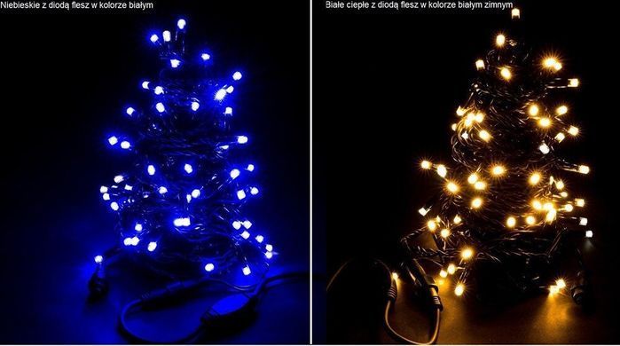 Новорічна гірлянда 200 LED, Довжина набору 17,5 м, Кабель 2,4 мм