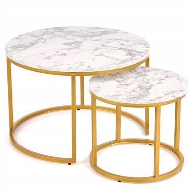 Набір з 2 журнальних столиків Paola Marble