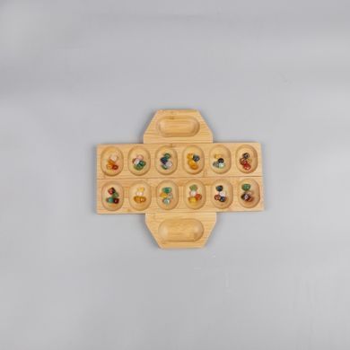 Дерев'яна настільна гра Манкала (Mancala) для 2-4 гравців