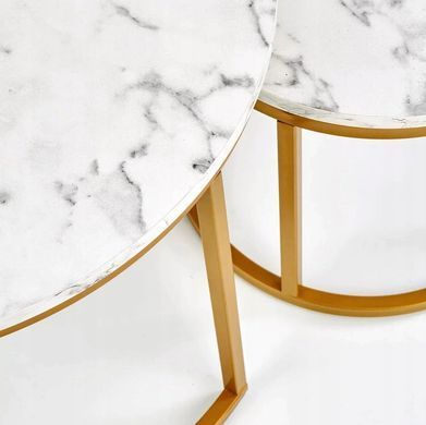 Набір з 2 журнальних столиків Paola Marble