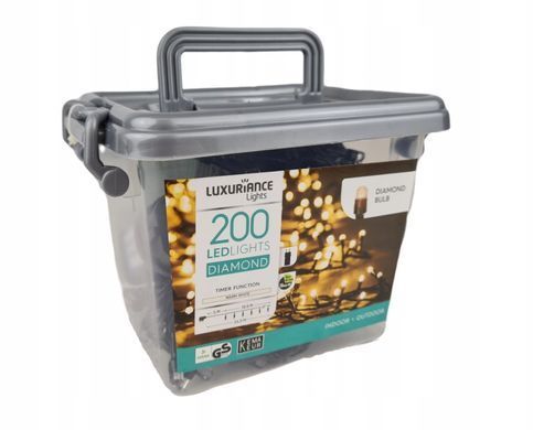 Новорічна гірлянда 200 LED теплий білий
