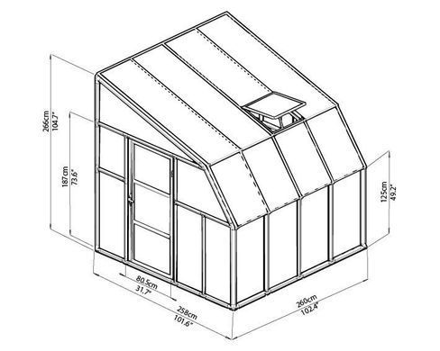 Зимовий сад із білою рамою Sun Room Palram-Canopia