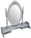 Туалетний столик сірий з дзеркалом для косметики + стілець - 8