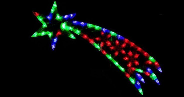 Новогодняя гирлянда "Летящая звезда" 72 LED,Мультиколор