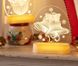 Рождественские витражи со светодиодными рождественскими огнями и колокольчиками