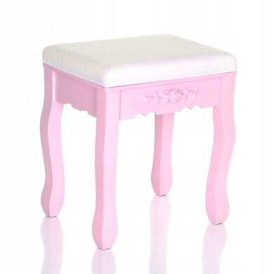 Туалетный столик розовый с зеркалом и стулом