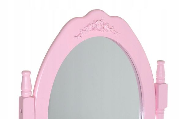 Туалетний столик розовий з дзеркалом і стільцем