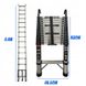 Сходи DayPlus 4,4 м сталь до 150 кг з гачками, Сріблястий, 440, 46.5