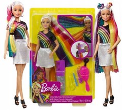 Лялька Барбі Mattel з блискучим райдужним волоссям