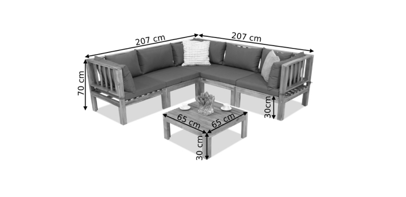 Садовая мебель из акации Garden Point, Брунее, уголок 5